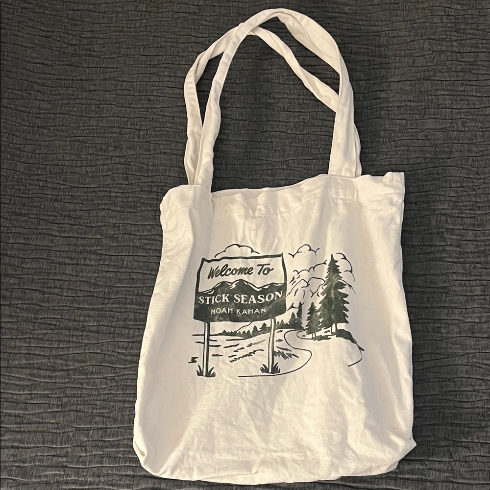 Noah Kahan Stick Season Tote Bag - White